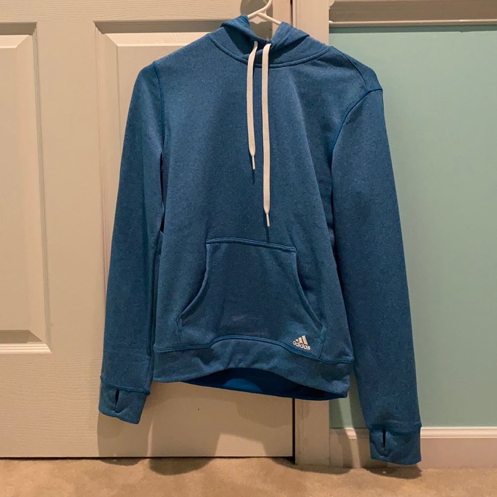 Adidas hoodie - blue, small